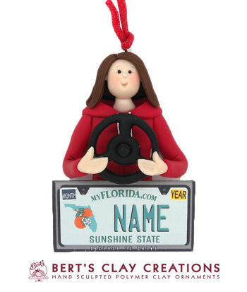 New Driver Ornament - Bert's Clay Creations